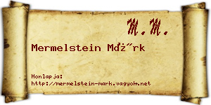 Mermelstein Márk névjegykártya